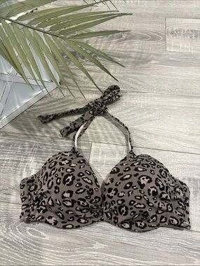 Shade & Shore Leopard Print Bikini Top